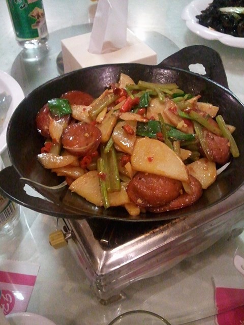 火腿肉炒土豆