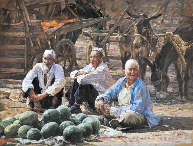 作品《母亲》入选纪念建党七十周年美展; 《汐》入选第三届全国水彩