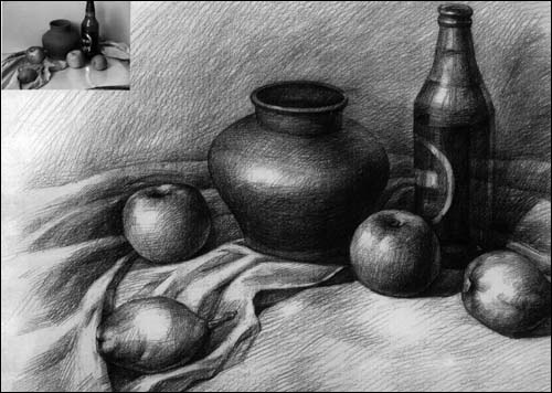 素描静物实例详解