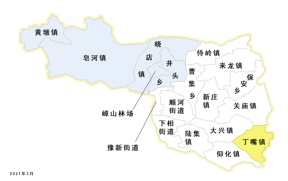 p>丁嘴镇是一个历史行政区,存在于2000年～2021年3月(约21年,是 a