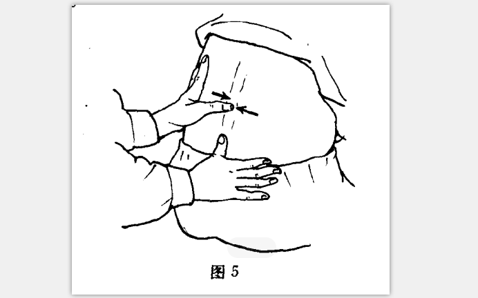 p>深部触诊法,运用一手或双手重叠在被检查部位逐渐加压向深层触摸