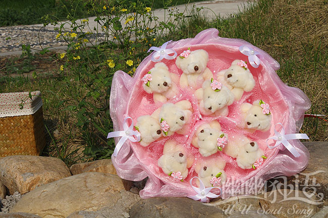 小熊花束