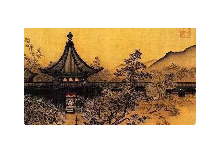 宋马麟扇面画秉烛夜游