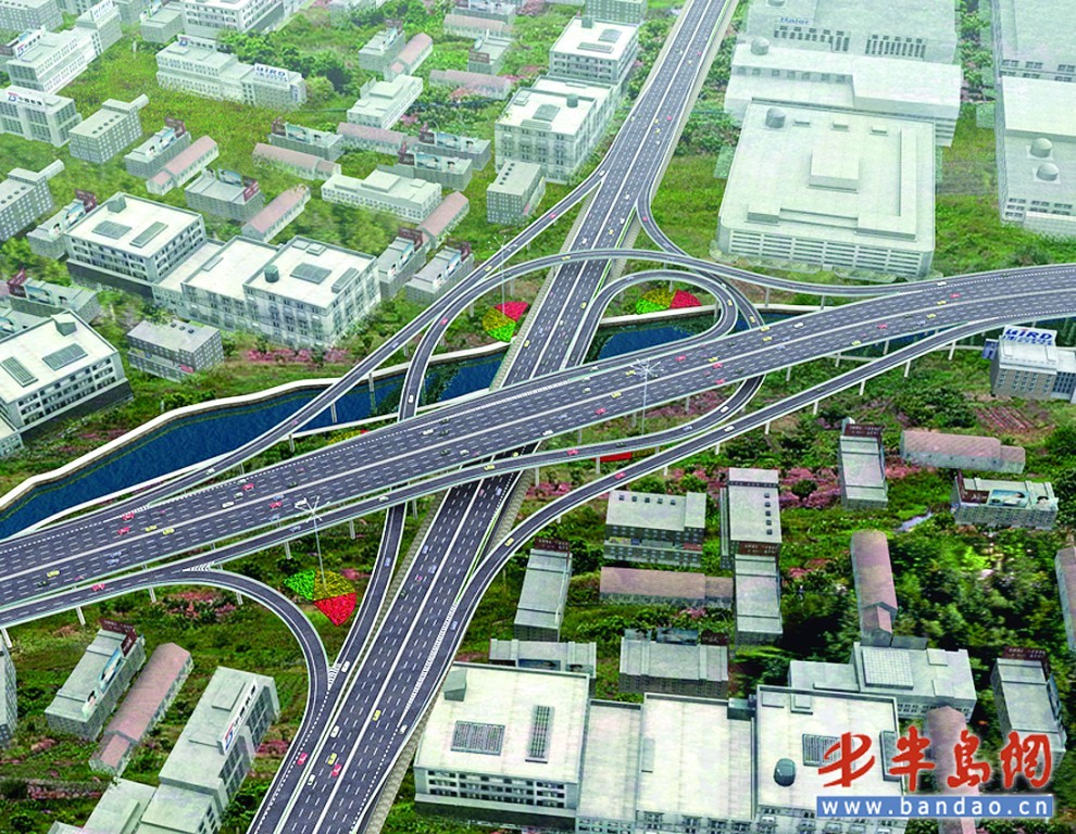 "155740>山东/a>省青岛市海尔路的一座立交桥,位于崂山区海尔路与 a