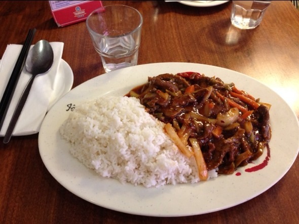 榨菜牛肉饭