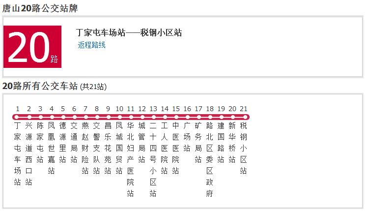 唐山公交20路