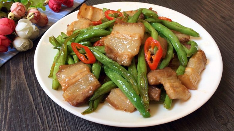 四季豆炒五花肉