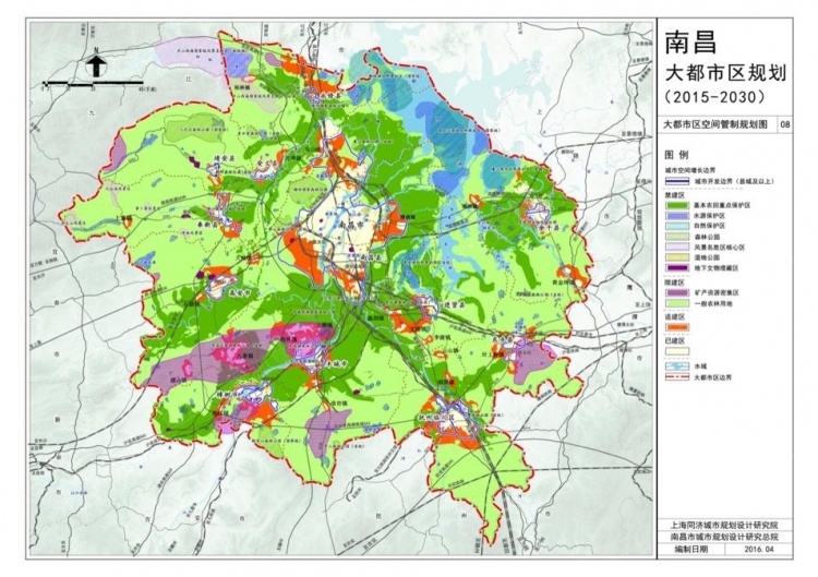 2015年4月,南昌大都市区概念正式在《江西省城镇体系规划(2012-2030)