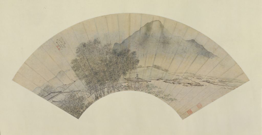  p>《袁耀竹溪高隐图扇页》是清代袁耀创作的纸本设色画. /p>