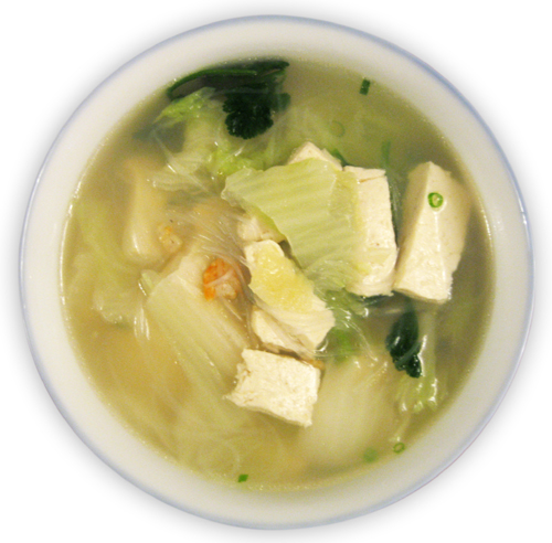 p>白菜豆腐汤(chinese cabbage and tofu soup,是中国的一道家常汤
