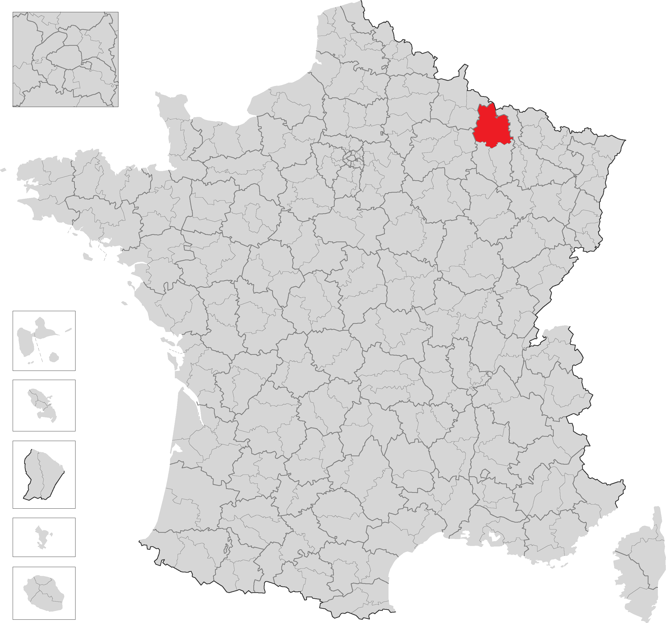 阿尔萨斯-香槟-阿登-洛林大区(région acal)默兹省(meuse,55省)的一
