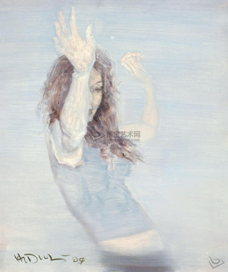 画作描绘了一个自我陶醉的翩然起舞的抛子. 