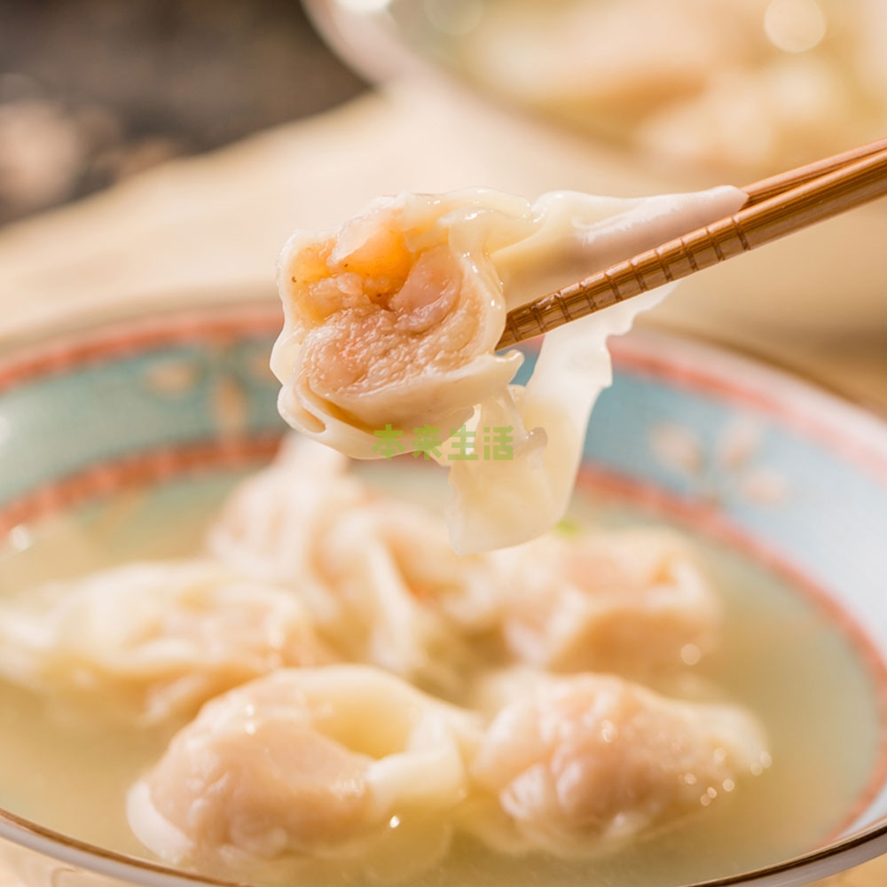 豆浆鲜虾云吞