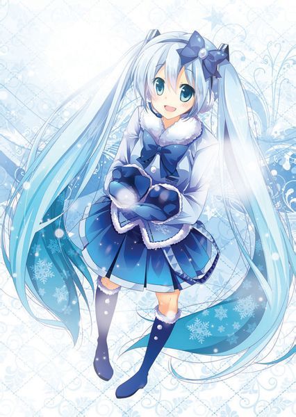 歌手初音未来的二次创作系列造型,民间有时称其为"雪初音"或"雪miku"