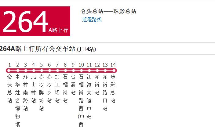 广州公交264a路