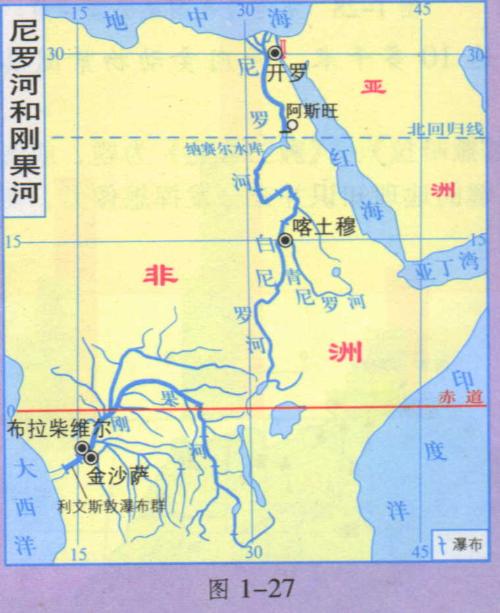 target"_blank href/item/非洲>非洲/a>东部与北部的河流,自南