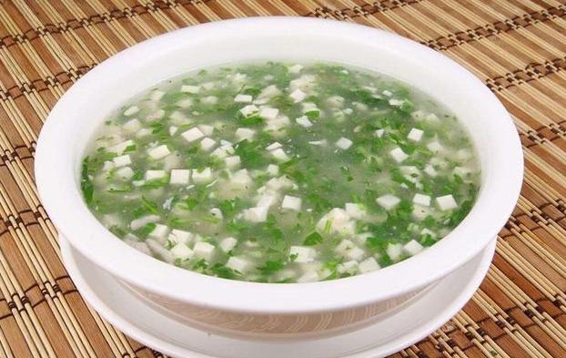 松子荠菜豆腐