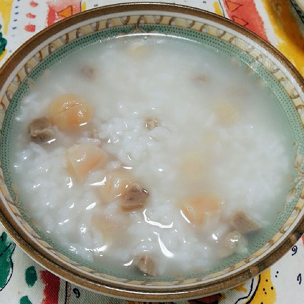 微波干贝瘦肉粥