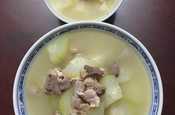 节瓜小豆煲鸭汤