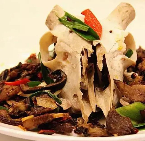 爆炒羊头肉