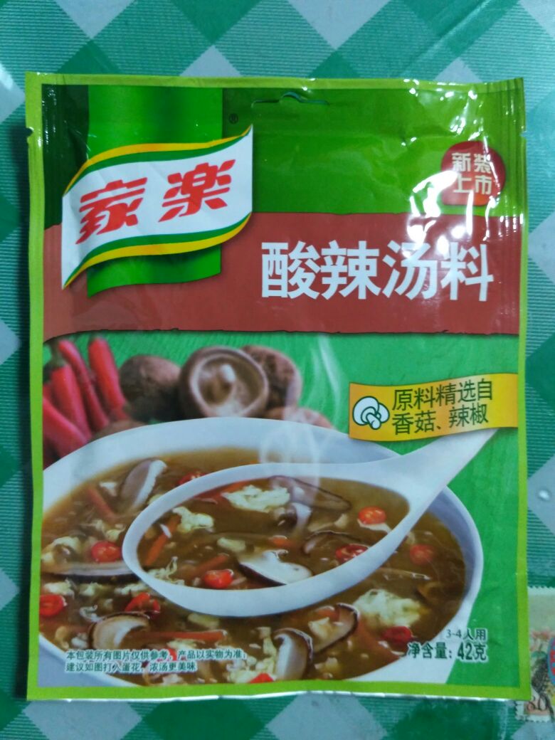 p>家乐酸辣汤是一道鸡蛋,酸辣汤料等由做成的美食/p>