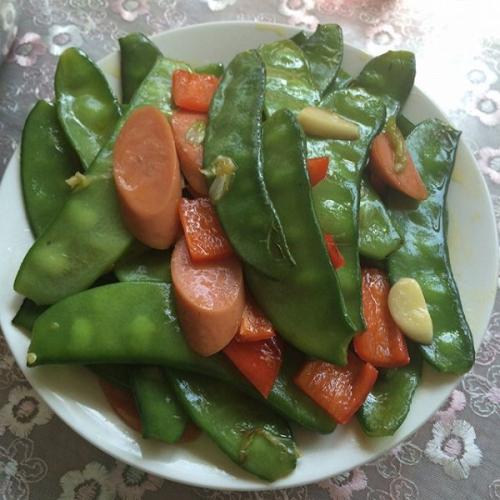 扁豆炒香肠