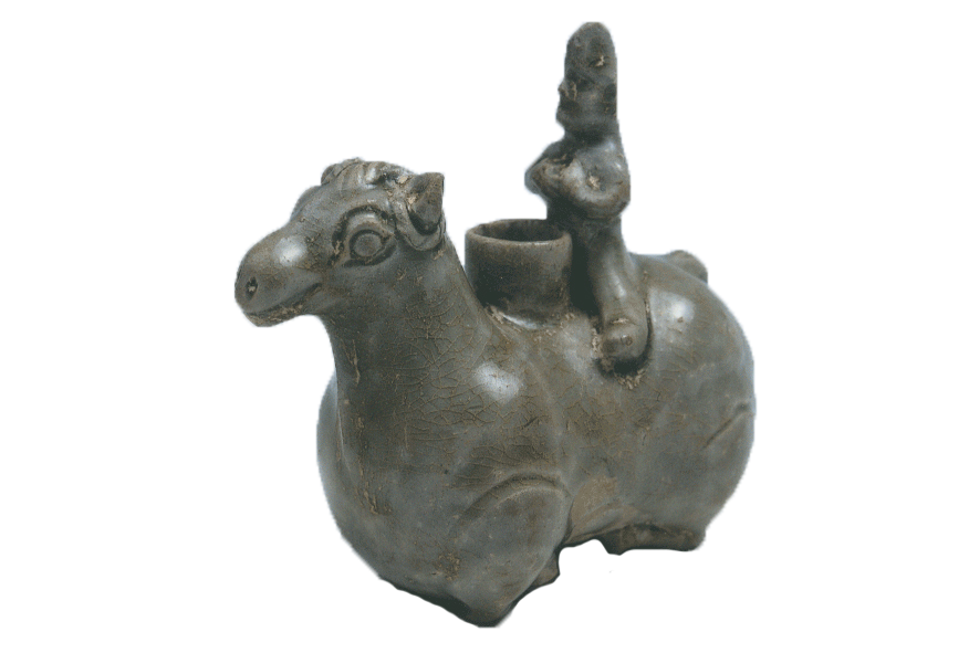 西晋胡人骑羊青瓷烛台