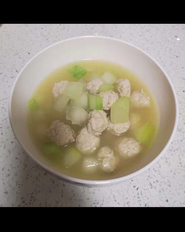 葱油冬瓜肉丸汤
