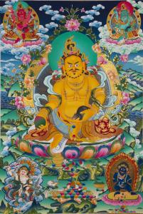  p>五姓财神,梵名为瞻巴拉,阎婆罗,雾神,旧译布禄金刚.