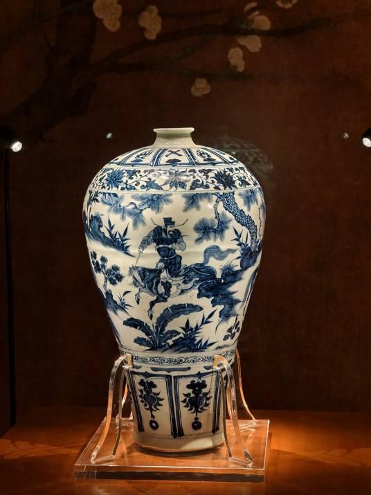 元青花萧何月下追韩信图梅瓶_百度百科