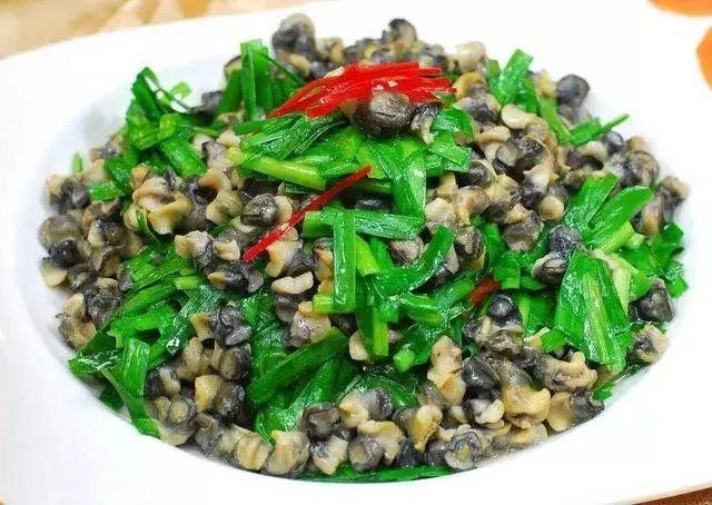 韭菜炒螺丝肉