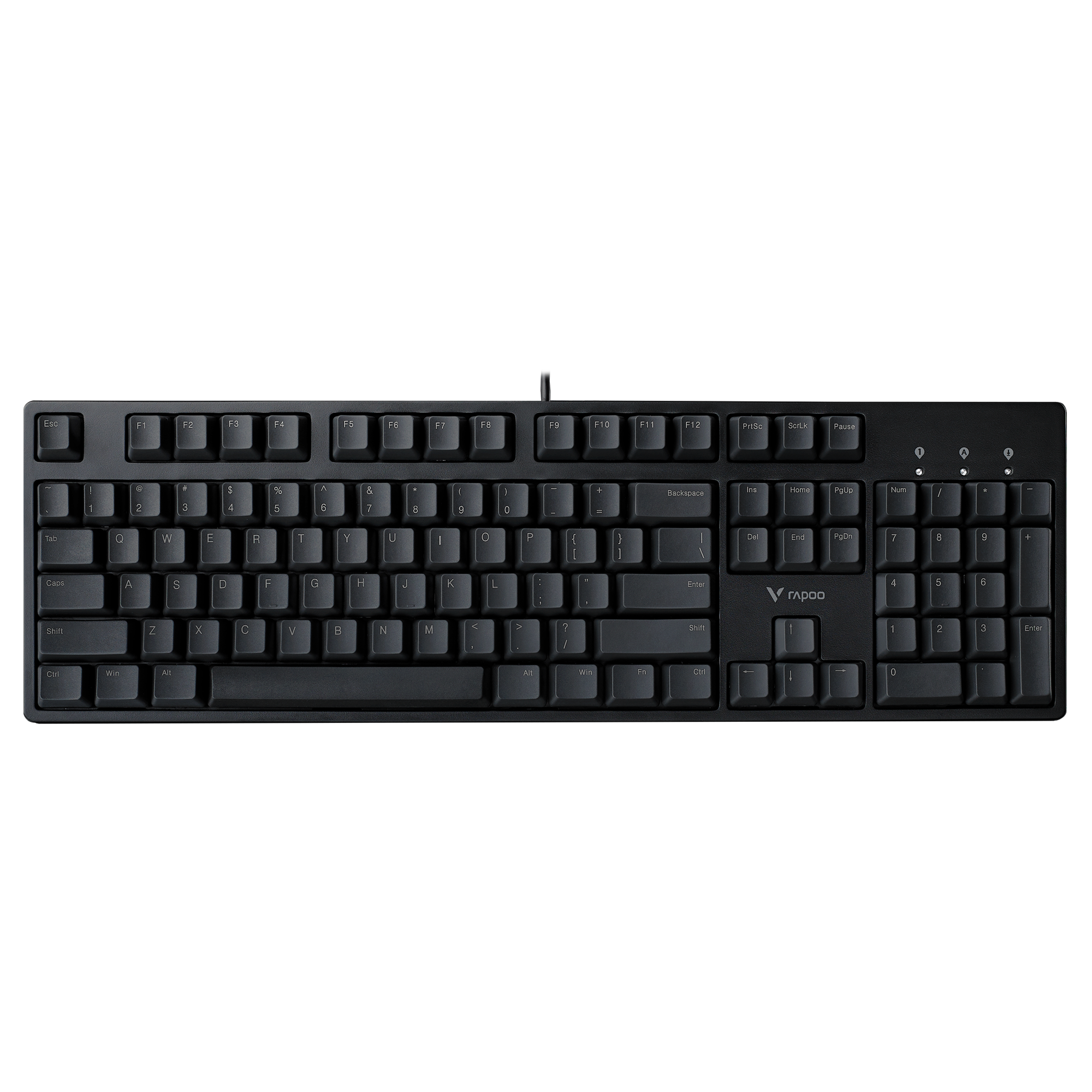 104游戏机械,搭载cherry mx原厂机械轴,是雷柏2020年推出的键盘产品