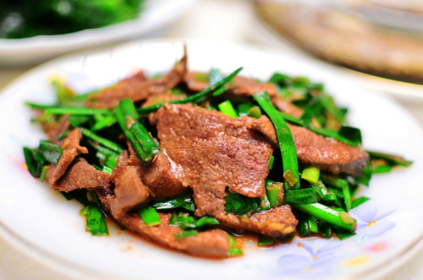 猪肝韭菜