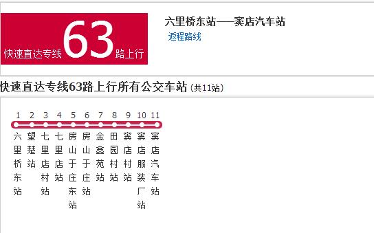  p>北京公交快速直达专线63路是一条公交线路,隶属北京公交集团第三