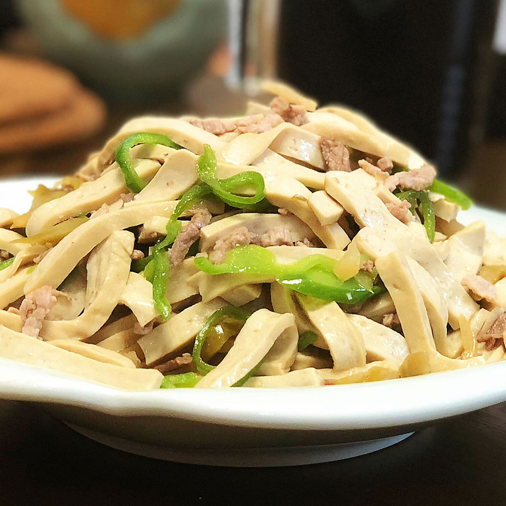 青椒炒豆干肉丝
