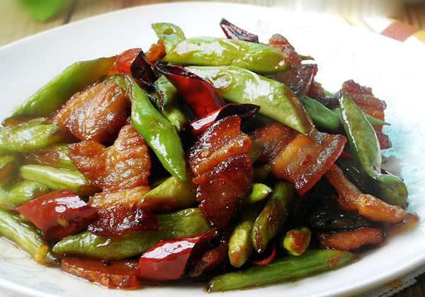 四季豆炒五花肉