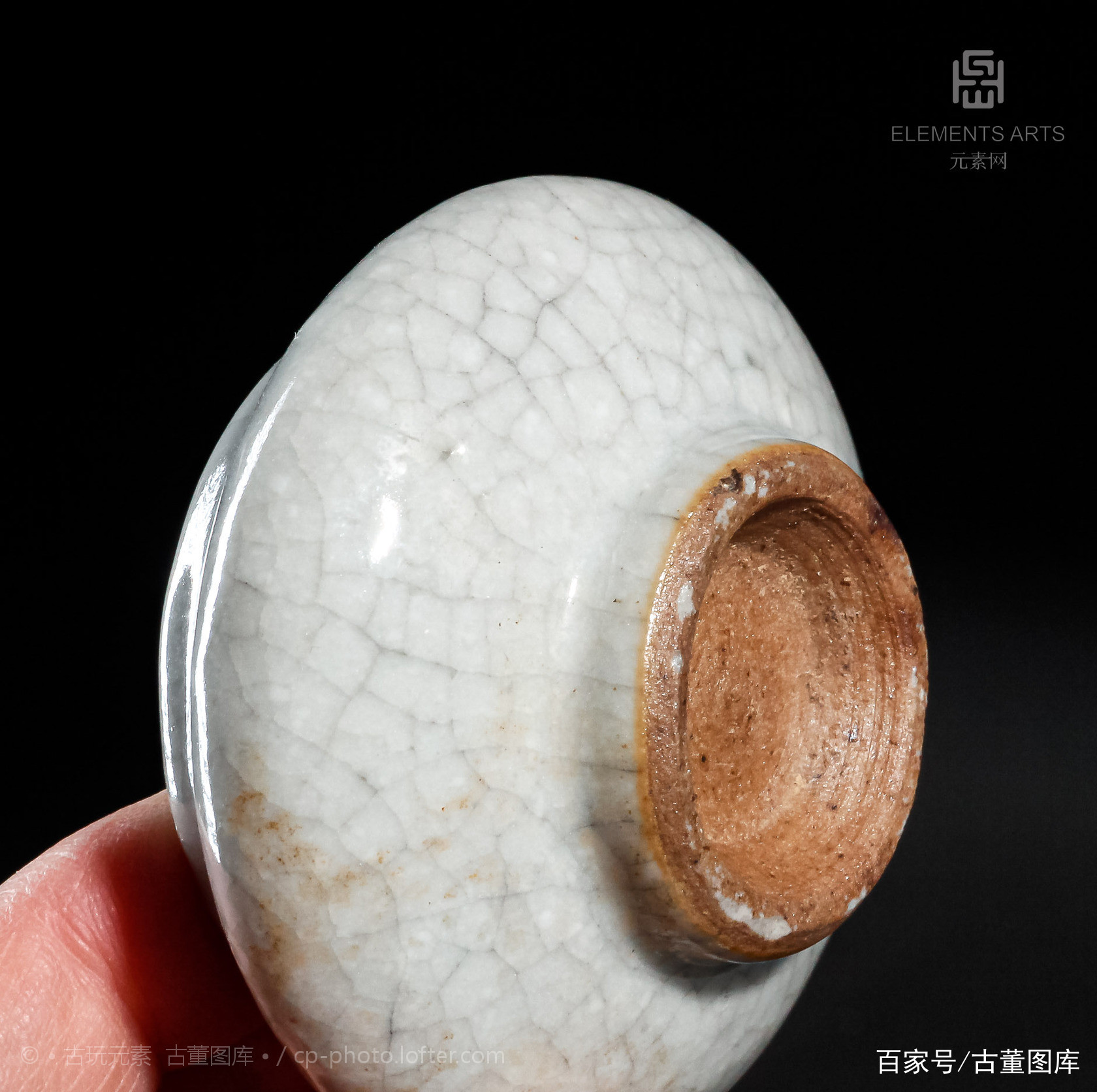 清中晚期哥釉水盂_百科TA说