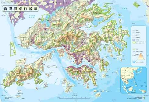 <p> 香港地图全貌
