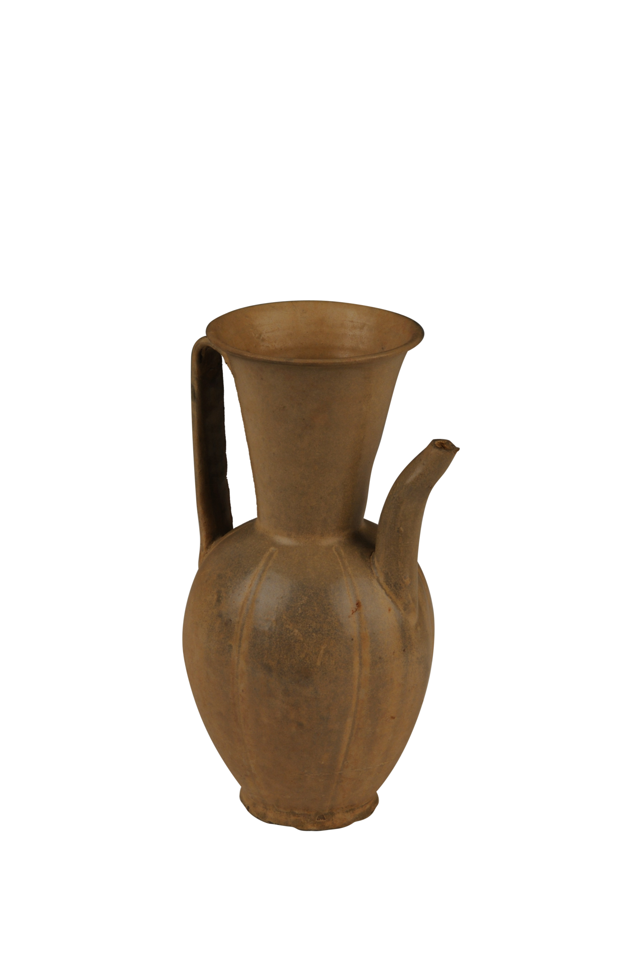 五代越窑青瓷瓜棱执壶