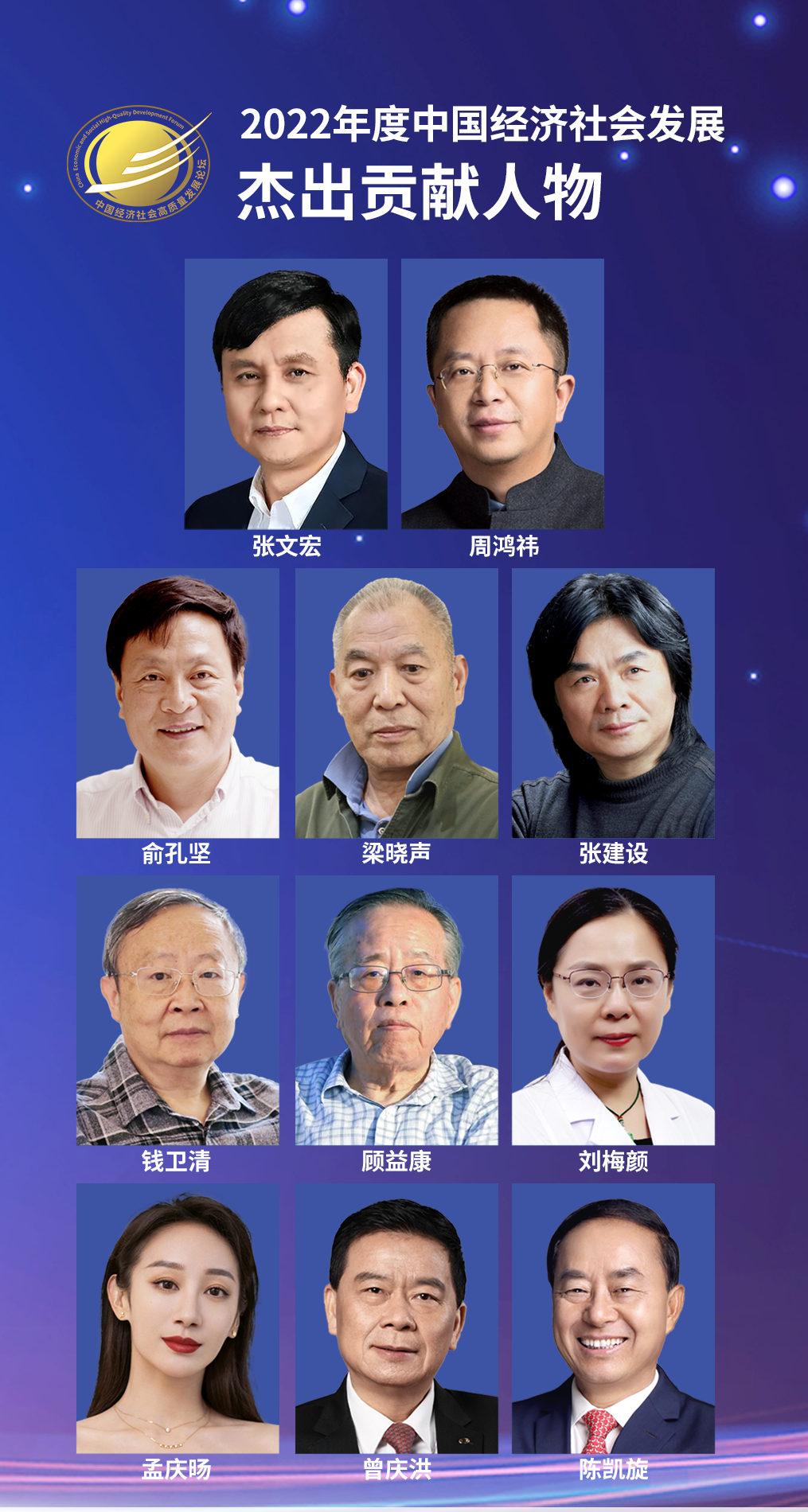 2022年度中国经济社会发展十大杰出贡献人物