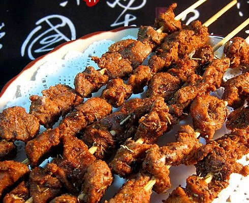 香辣羊肉串