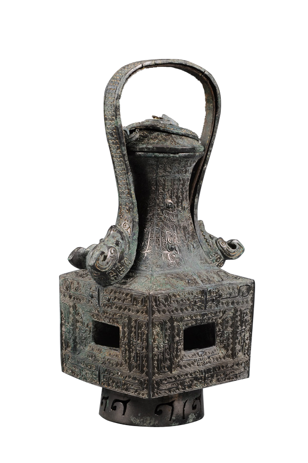 商代提梁方腹青铜卣