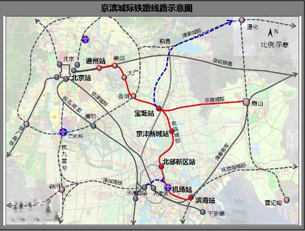  p> b>京滨城际铁路 /b>又称京津第二城际铁路,是服务于环渤海及京津
