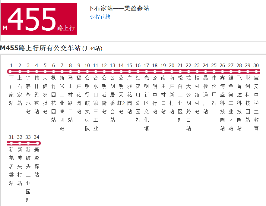 深圳公交m455路
