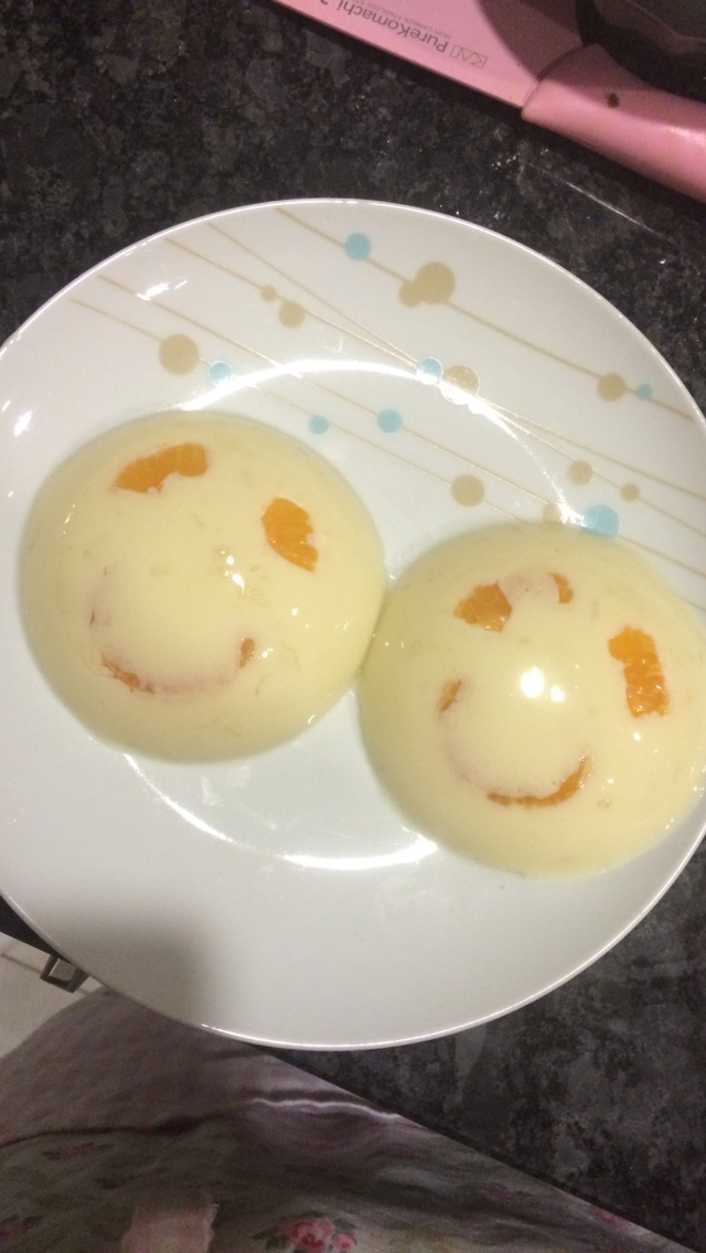 豆浆橘子布丁