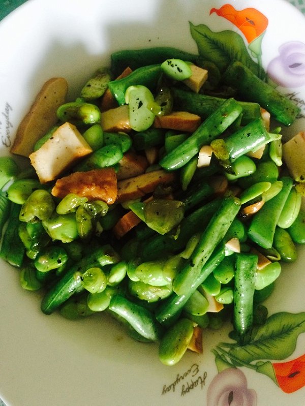 豆腐干炒四季豆
