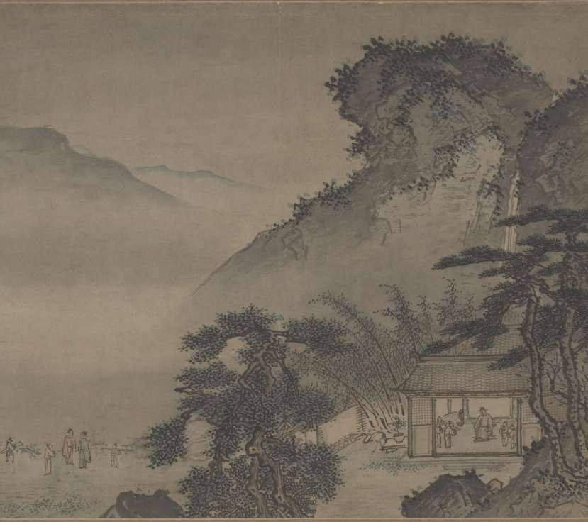 明戴进归田祝寿图卷