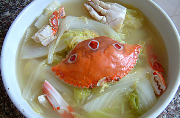 螃蟹白菜汤