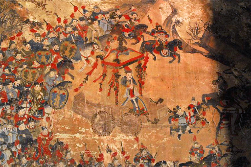 原画为中国宋代的巨幅壁画,藏于中国三大皇宫宫殿之一的泰山岱庙天贶