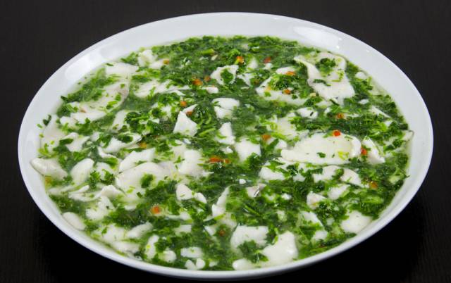  p>豆腐荠菜羹是一道传统名菜.